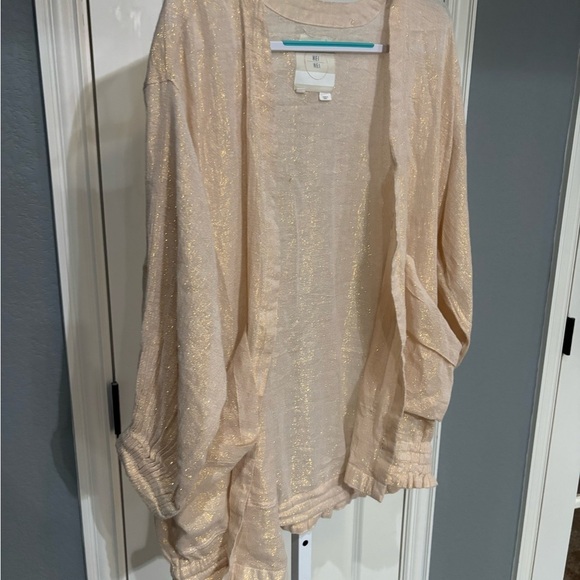 Anthropologie Hei Hei Metallic Kimono Size Medium/Large - Picture 2 of 7